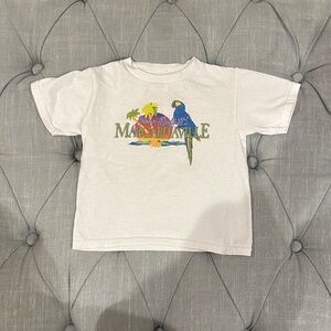 Margaritaville Kids' White Tee with Parrot Design